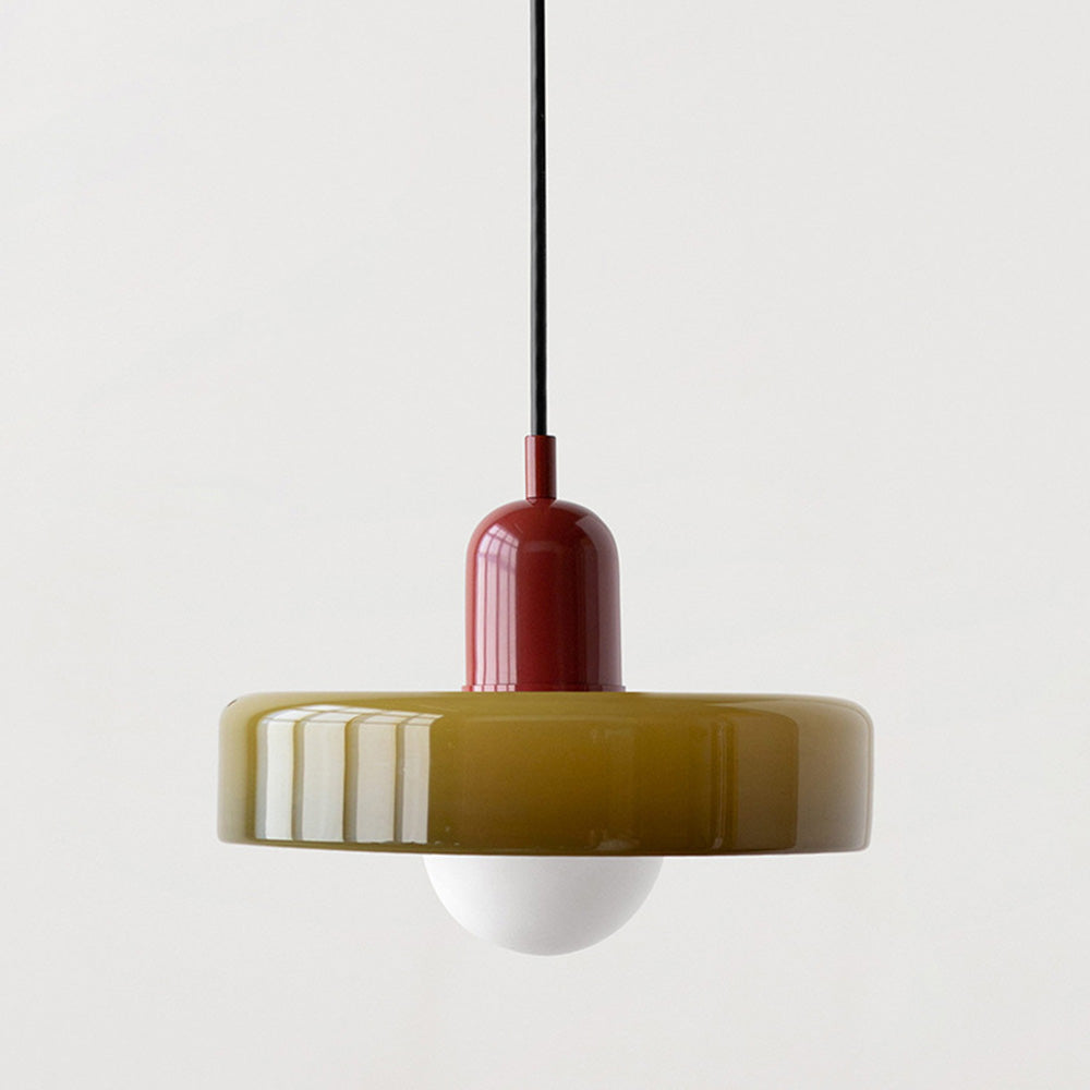 Geometrische Pendelleuchte Farbglas E27 Verstellbar Esstisch Kücheninsel Retro-Design Stimmungsbeleuchtung | Sansoti