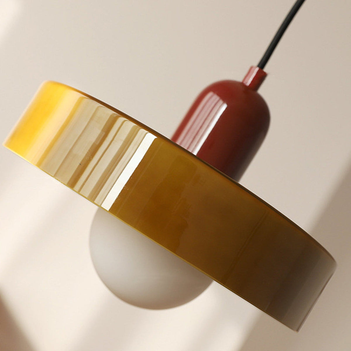 Geometrische Pendelleuchte Farbglas E27 Verstellbar Esstisch Kücheninsel Retro-Design Stimmungsbeleuchtung | Sansoti