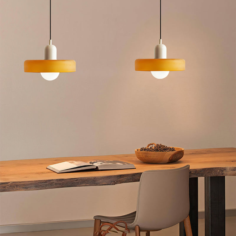 Geometrische Pendelleuchte Farbglas E27 Verstellbar Esstisch Kücheninsel Retro-Design Stimmungsbeleuchtung | Sansoti