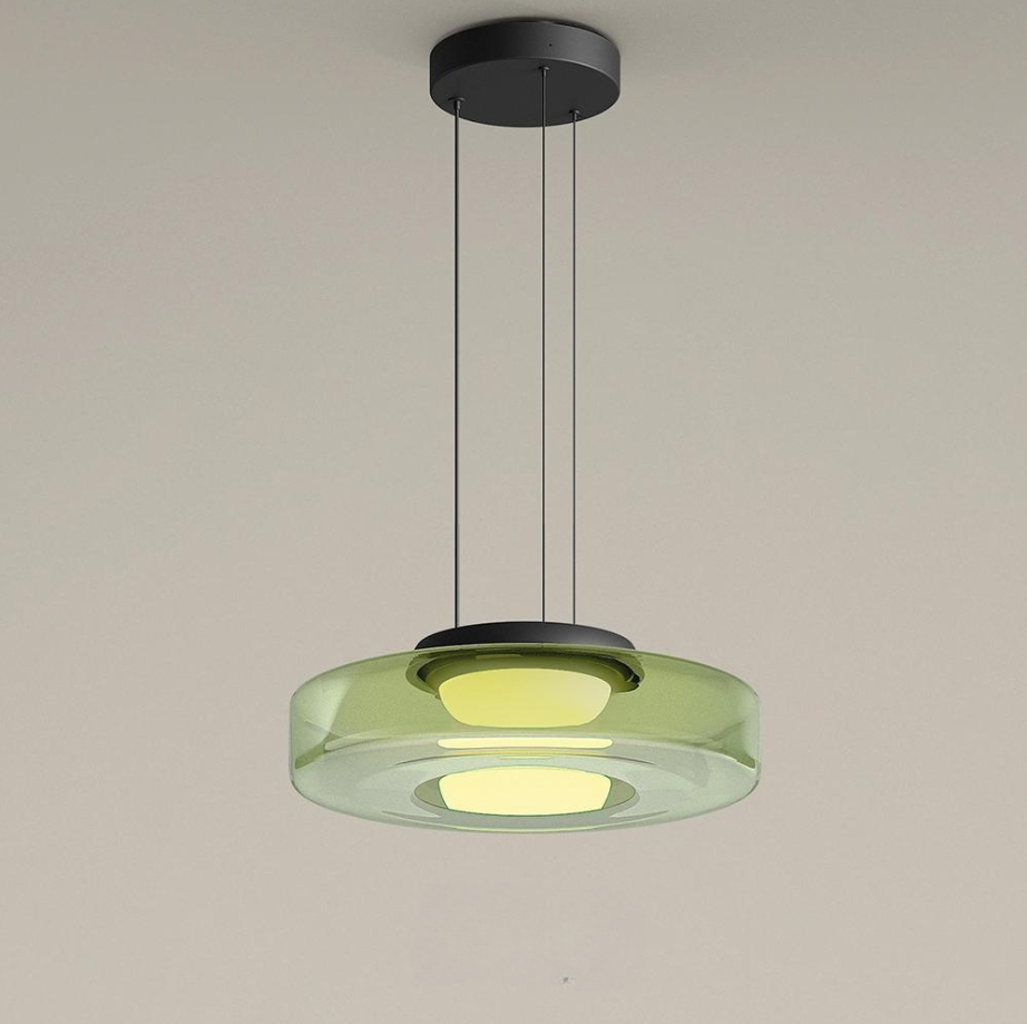 Suspension en verre à plusieurs niveaux, fer, lumière LED chaude, salle à manger, salon, cuisine, design scandinave moderne | Sansoti