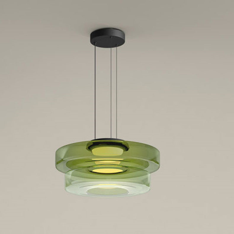 Suspension en verre à plusieurs niveaux, fer, lumière LED chaude, salle à manger, salon, cuisine, design scandinave moderne | Sansoti