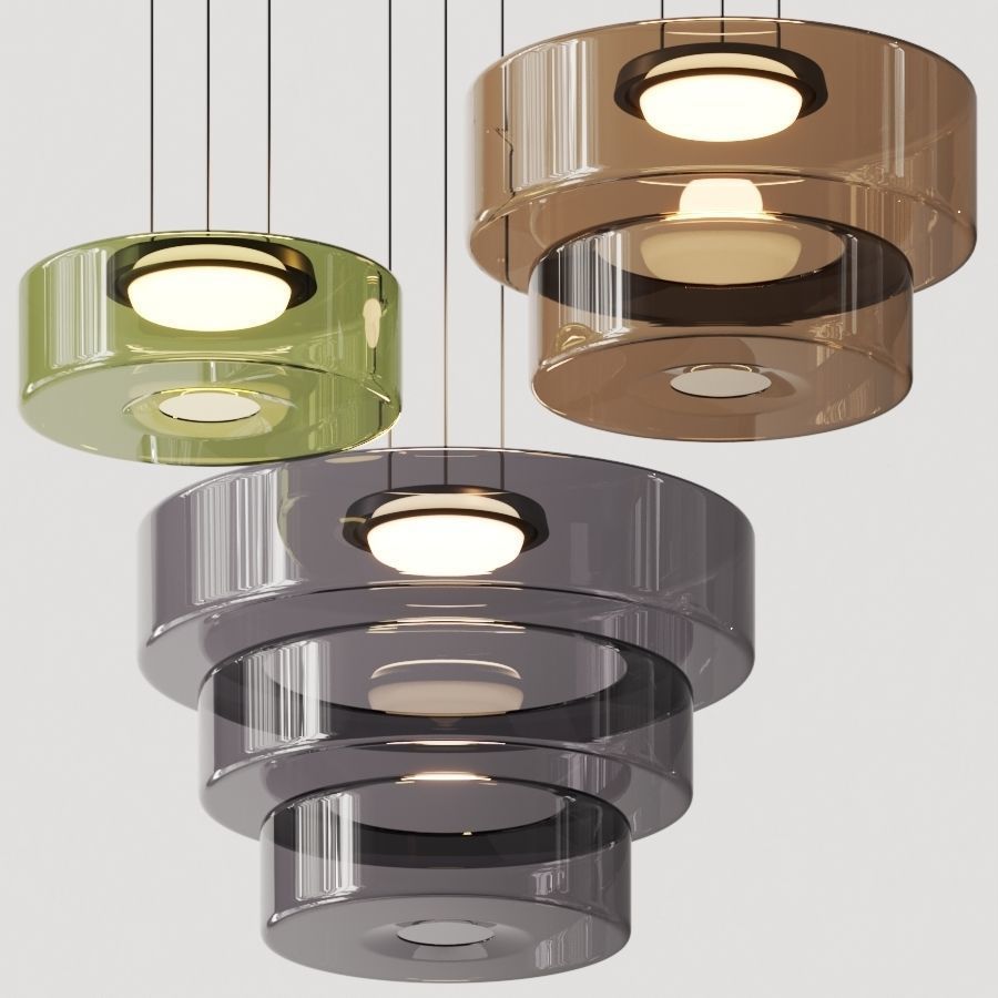 Suspension en verre à plusieurs niveaux, fer, lumière LED chaude, salle à manger, salon, cuisine, design scandinave moderne | Sansoti