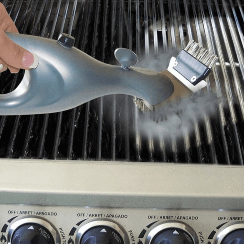 Steam Cleaning Brush for BBQ and Grill – Stainless Steel Bristles with Ergonomic Handle | Sansoti