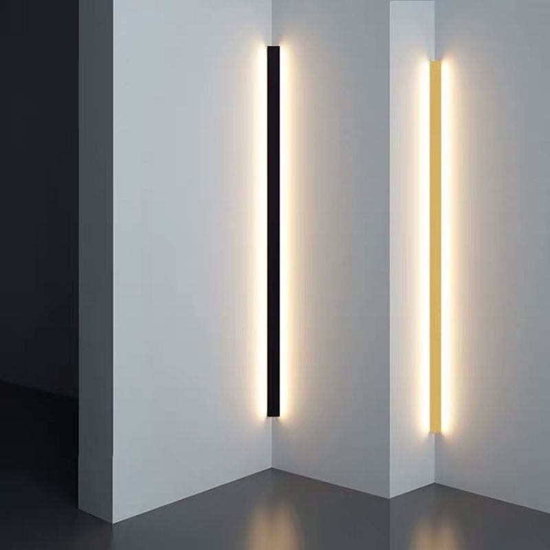 Minimalist Wall Light Metal Acrylic LED Bedroom Living Room 60-120cm Warm Cool Neutral White Linear Design | Sansoti