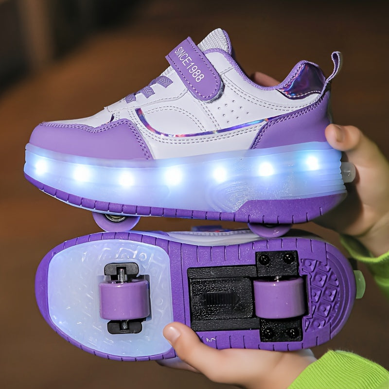 Rollerschoenen voor Kinderen met LED-verlichting – Sportieve Sneakers met Wieltjes – Comfortabel en Veilig – Maat 29-40 | Sansoti
