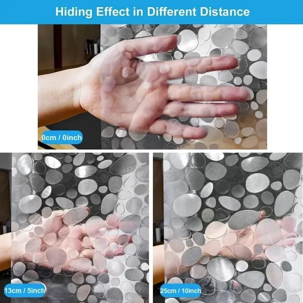 Transparentes Duschvorhang mit Kieselstruktur 180x180cm Wasserdicht Schimmelresistent für modernes Badezimmer | Sansoti