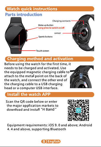 Smartwatch met Bloeddrukmeter ECG Hartslag Gezondheidsmonitor Horloge Fitness Tracker Sport | Sansoti