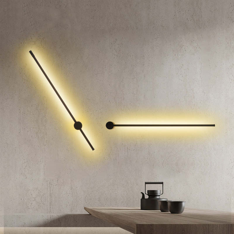 Minimalist Metal Wall Light with Linear Design for Living Room Bedroom Dining Room Reading Corner Ambient Lighting | Sansoti