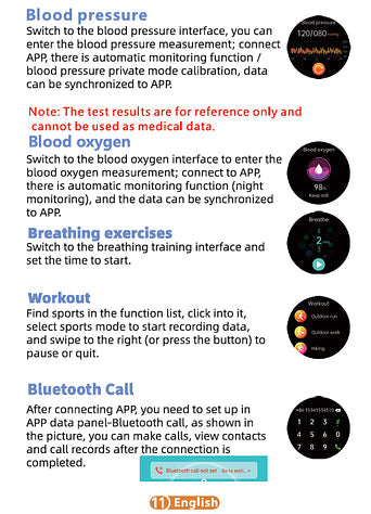 Smartwatch met Bloeddrukmeter ECG Hartslag Gezondheidsmonitor Horloge Fitness Tracker Sport | Sansoti