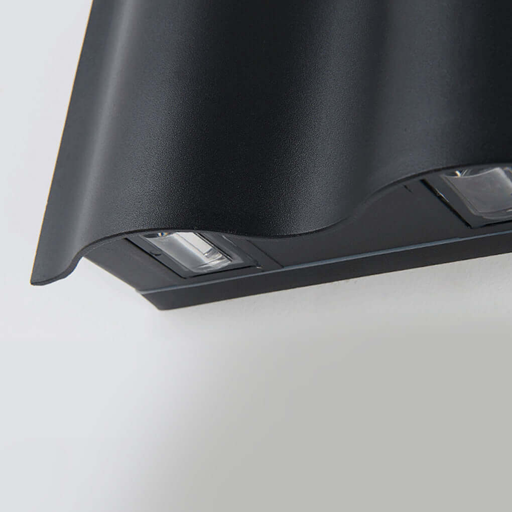 Moderne Wellenförmige Up Down Außenwandleuchte mit LED und IP54 Schutz | Restfield