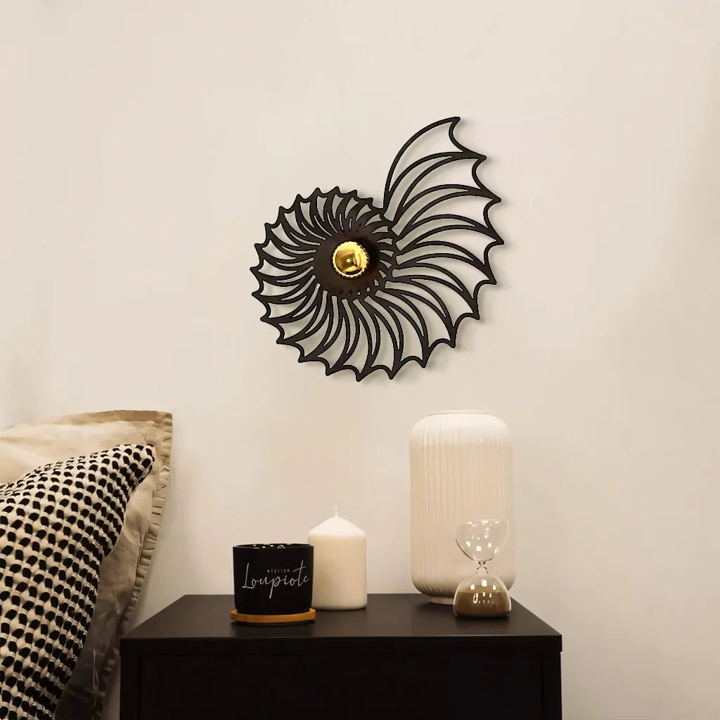 Decoratieve LED Wandlamp met Nautilus Design – Sfeervolle Wandverlichting | Sansoti