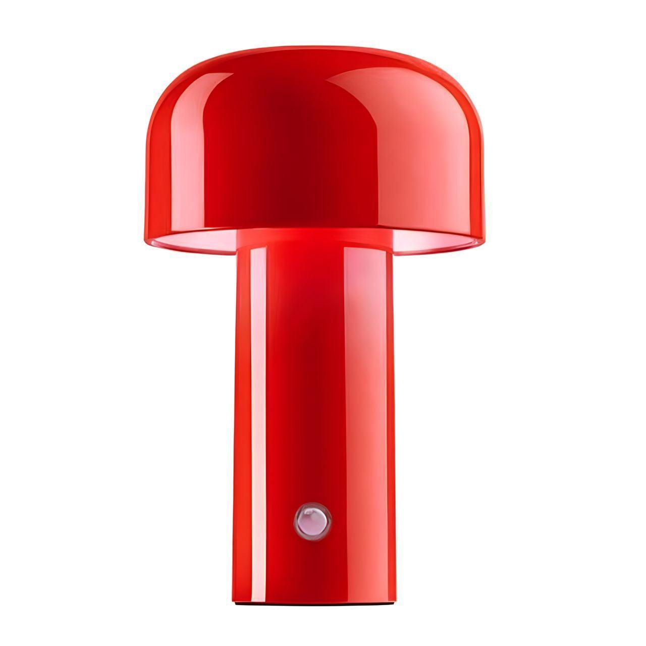 Lampe de table LED rechargeable au design champignon, sans fil et à intensité réglable, éclairage d’ambiance pour salon, chambre et salle à manger | Sansoti