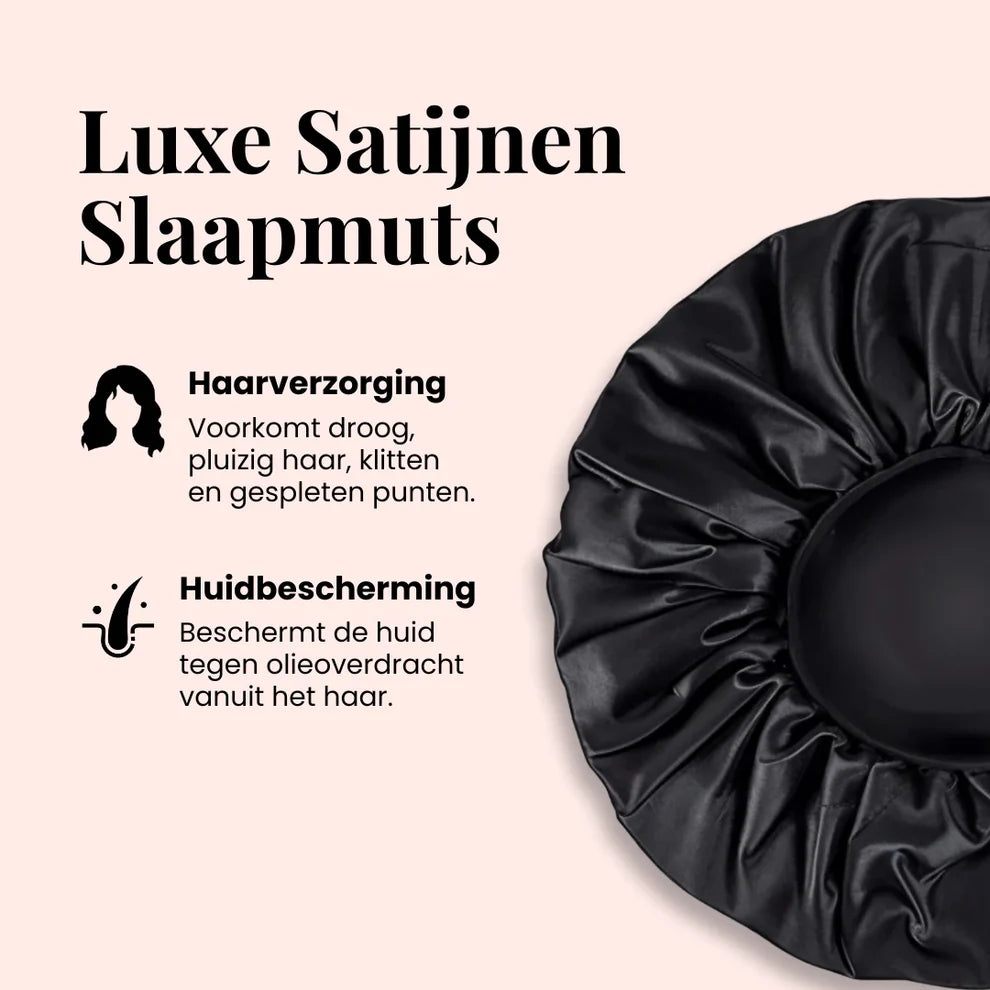 Sansoti | Zijden Slaapmuts van Satijn – Beschermt Haar Tegen Breuk & Pluis (One Size)