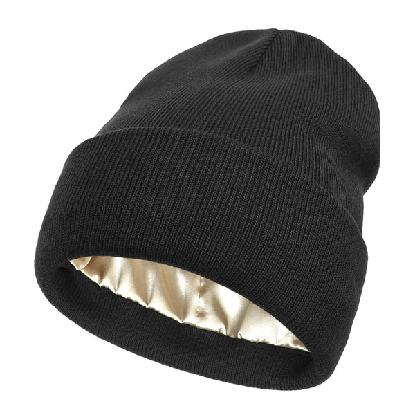 Zijden Wintermuts Dames Wol Voering Haarbescherming Ademend Windbestendig Warm Winteraccessoire Mode | Sansoti