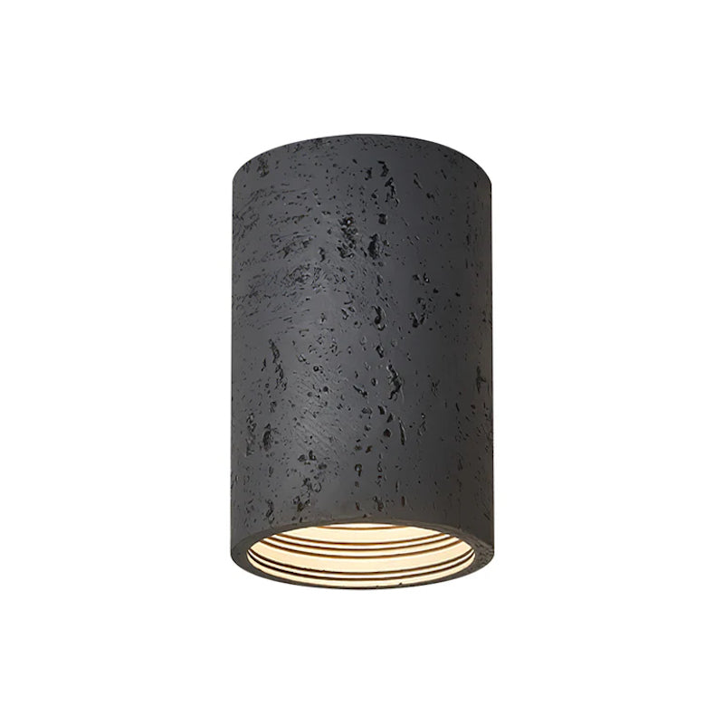 Cilindrische plafondlamp van travertijn – LED verlichting voor moderne interieurs | Sansoti