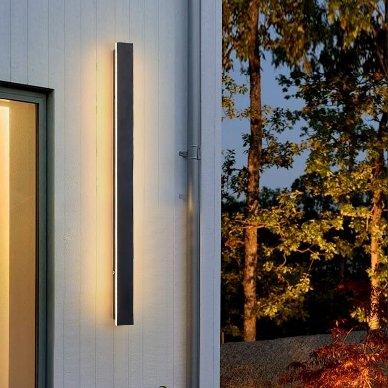 Moderne wasserdichte lineare Außenwandleuchte mit LED und IP65 Schutz | Restfield