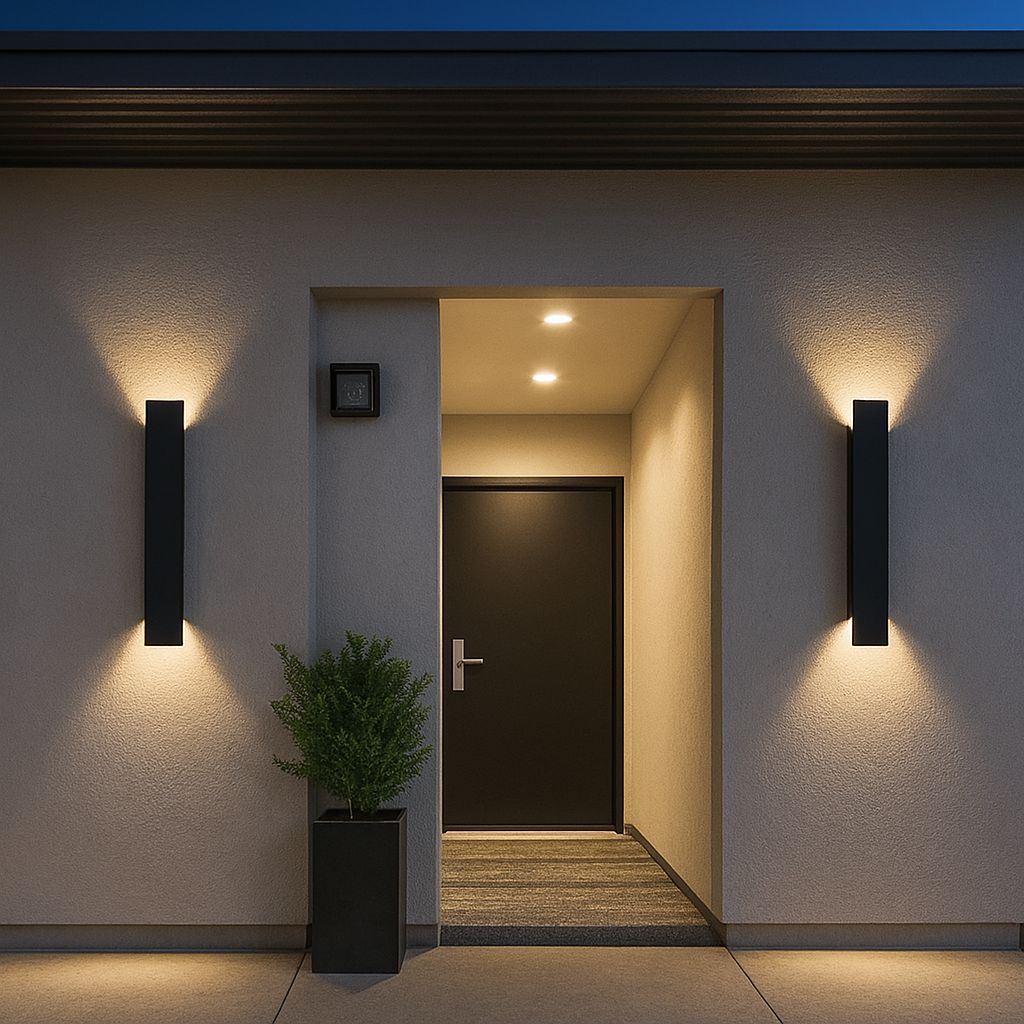 Zwarte Buitenlamp LED Wandverlichting Weerbestendig Aluminium 6W 18W 24W IP65 Tuin Terras Balkon Veranda | Sansoti
