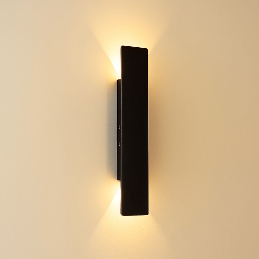 Zwarte Buitenlamp LED Wandverlichting Weerbestendig Aluminium 6W 18W 24W IP65 Tuin Terras Balkon Veranda | Sansoti