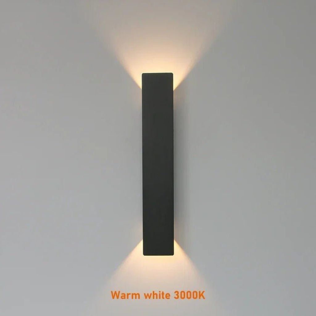 Zwarte Buitenlamp LED Wandverlichting Weerbestendig Aluminium 6W 18W 24W IP65 Tuin Terras Balkon Veranda | Sansoti