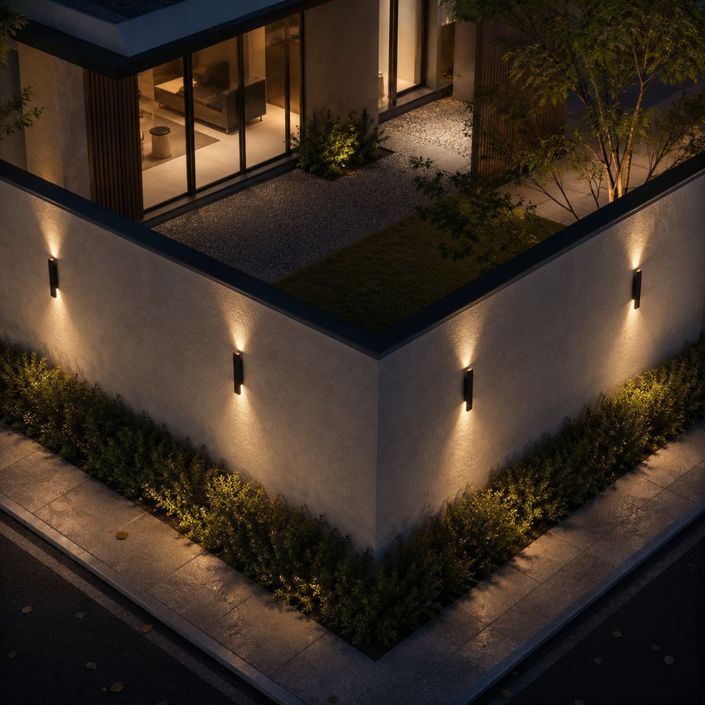 Zwarte Buitenlamp LED Wandverlichting Weerbestendig Aluminium 6W 18W 24W IP65 Tuin Terras Balkon Veranda | Sansoti