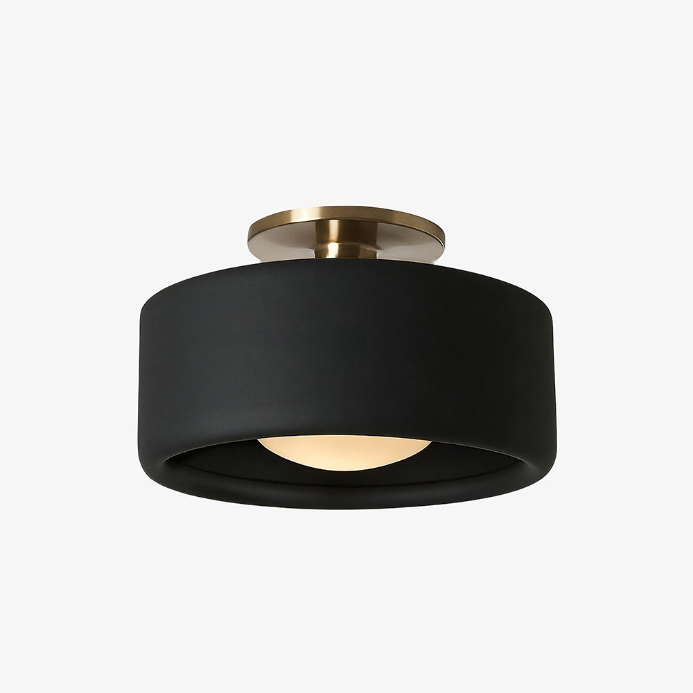 Porseleinen Plafondlamp met Strakke Montage – Moderne Lage Profiellamp Keramiek Opbouwverlichting | Sansoti