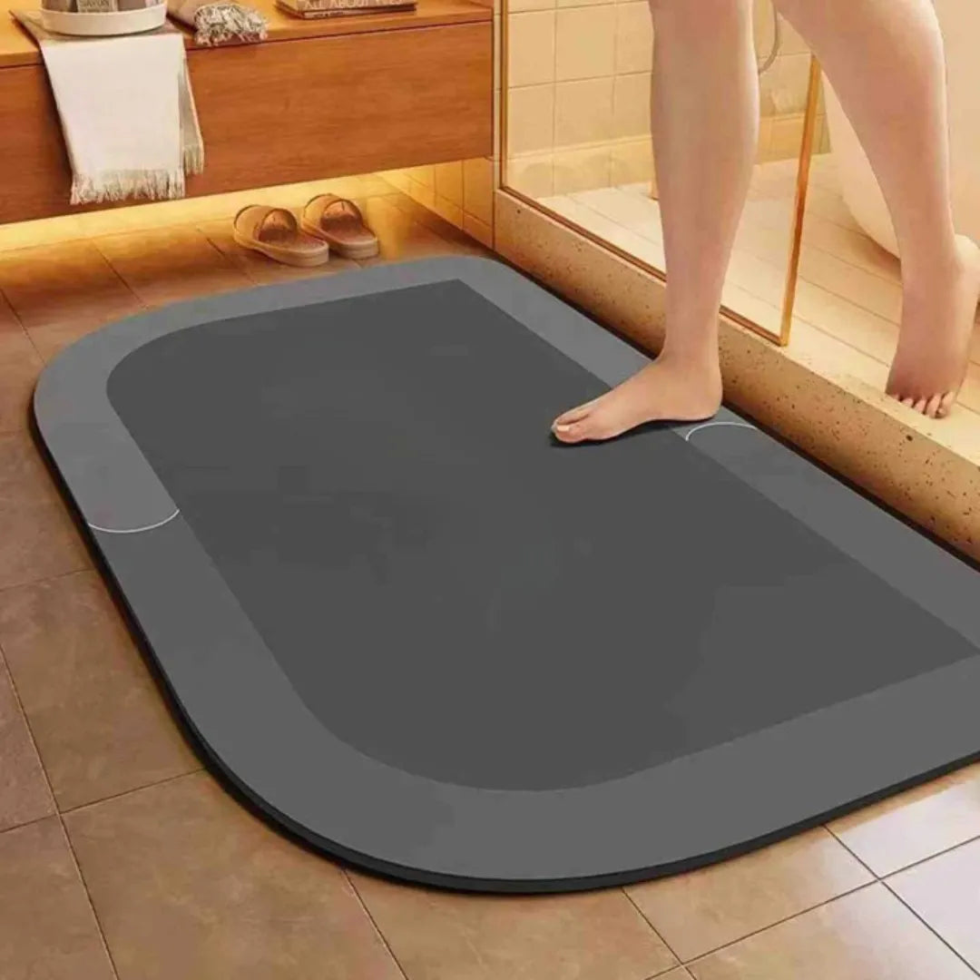 Tapis de bain à séchage rapide antidérapant en terre de diatomée 40-120 cm, salle de bains, douche et toilettes, confortable, sûr et absorbant | Sansoti