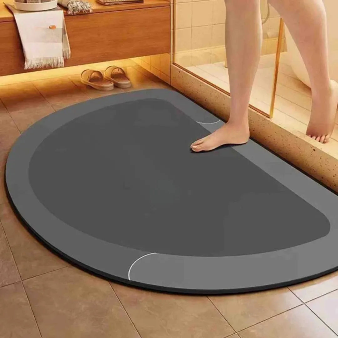 Tapis de bain à séchage rapide antidérapant en terre de diatomée 40-120 cm, salle de bains, douche et toilettes, confortable, sûr et absorbant | Sansoti