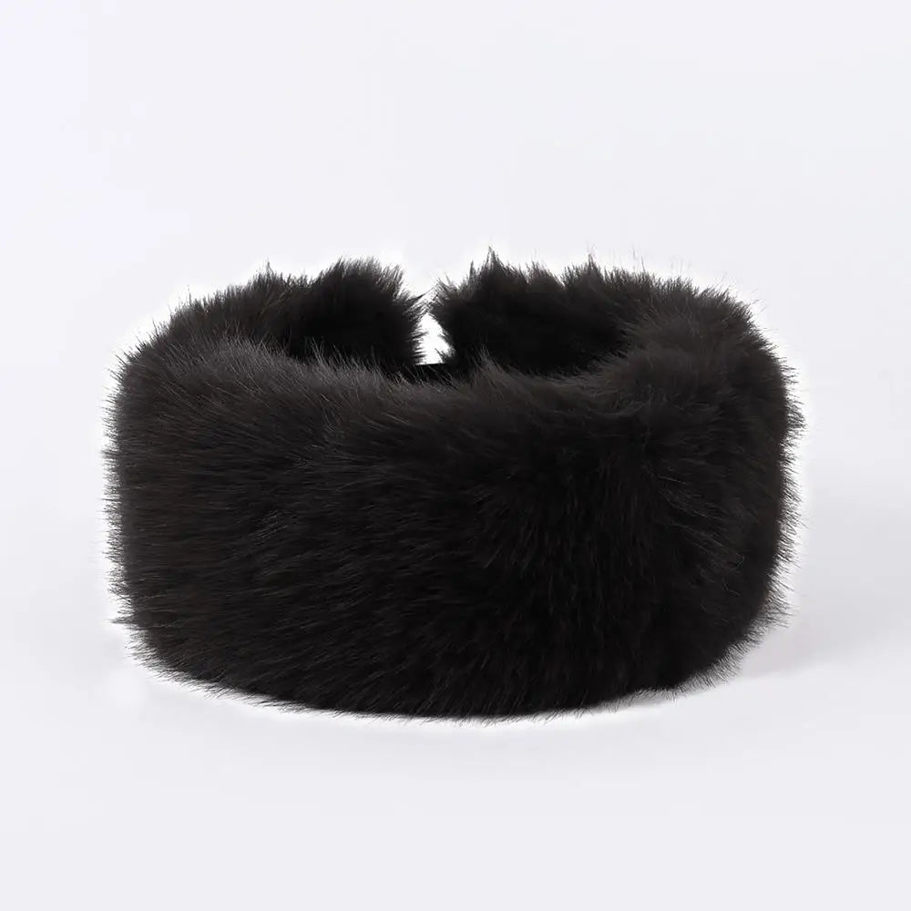 Plush Headband for Women Faux Fur Winter Ear Warmer Elastic Soft Hairband Warm Hair Accessory Comfortable | Sansoti