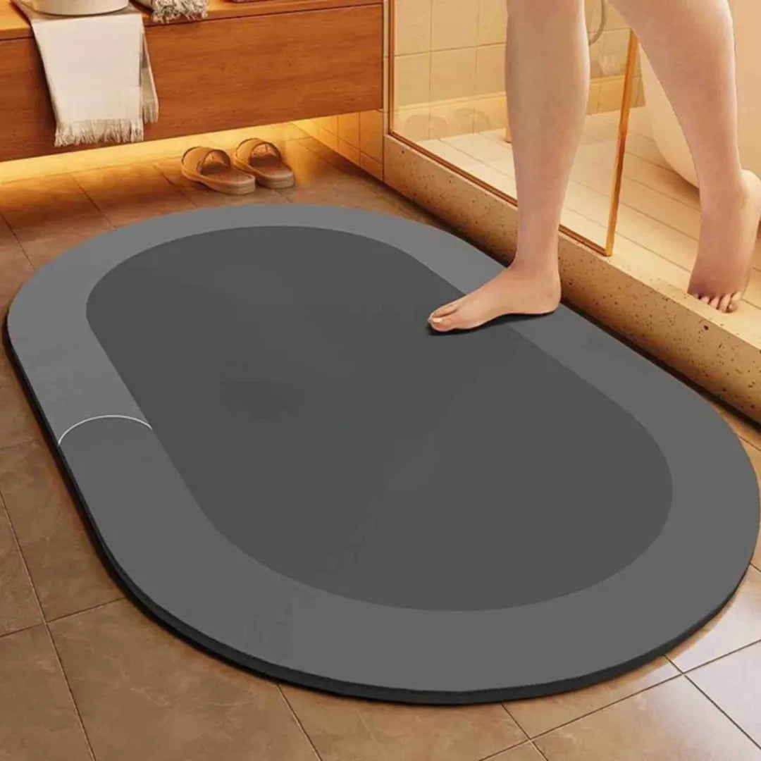 Tapis de bain à séchage rapide antidérapant en terre de diatomée 40-120 cm, salle de bains, douche et toilettes, confortable, sûr et absorbant | Sansoti