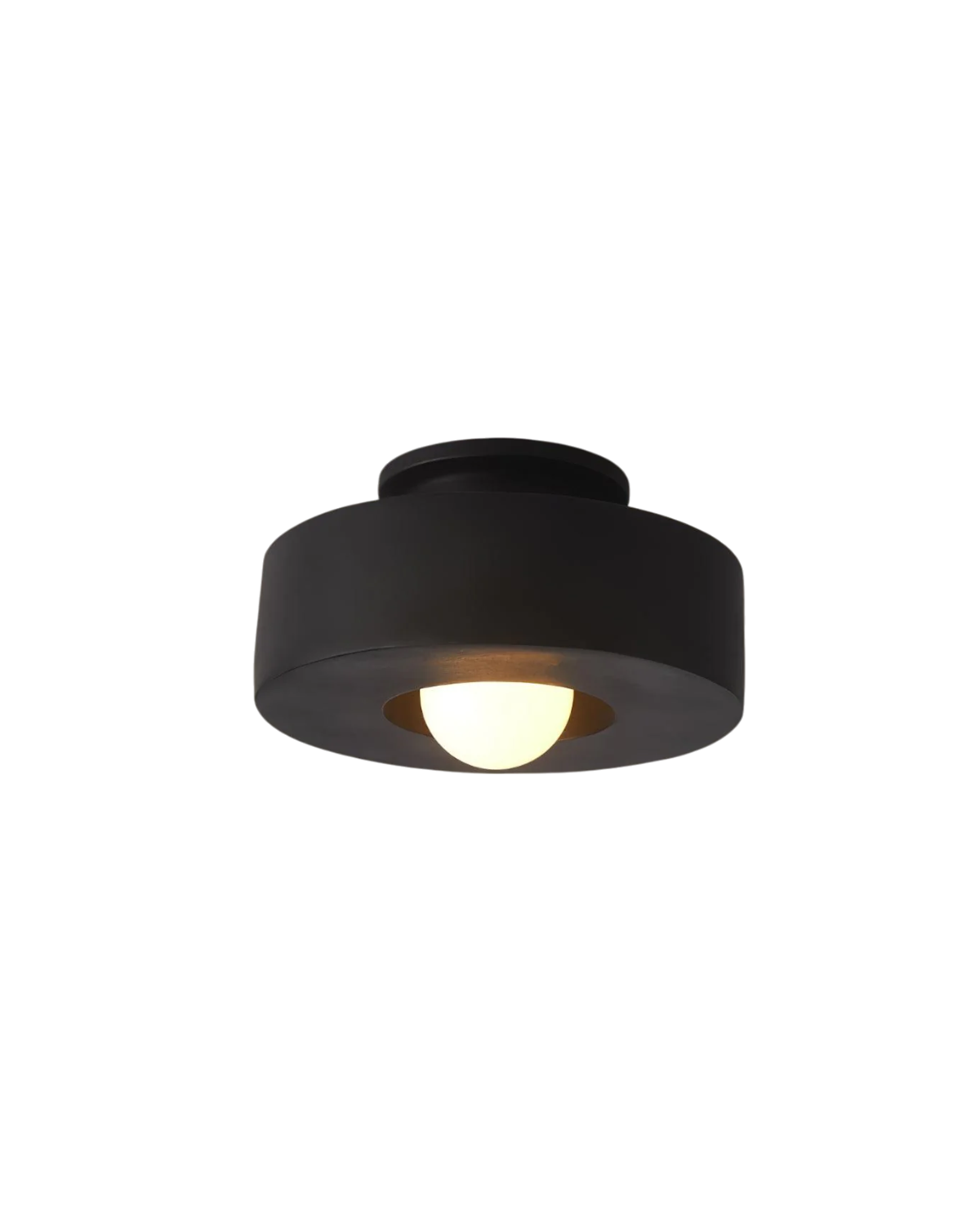 Moderne runde Deckenleuchte aus Resin mit integrierter LED – minimalistische Flush-Mount-Designlampe 30 cm | Restfield
