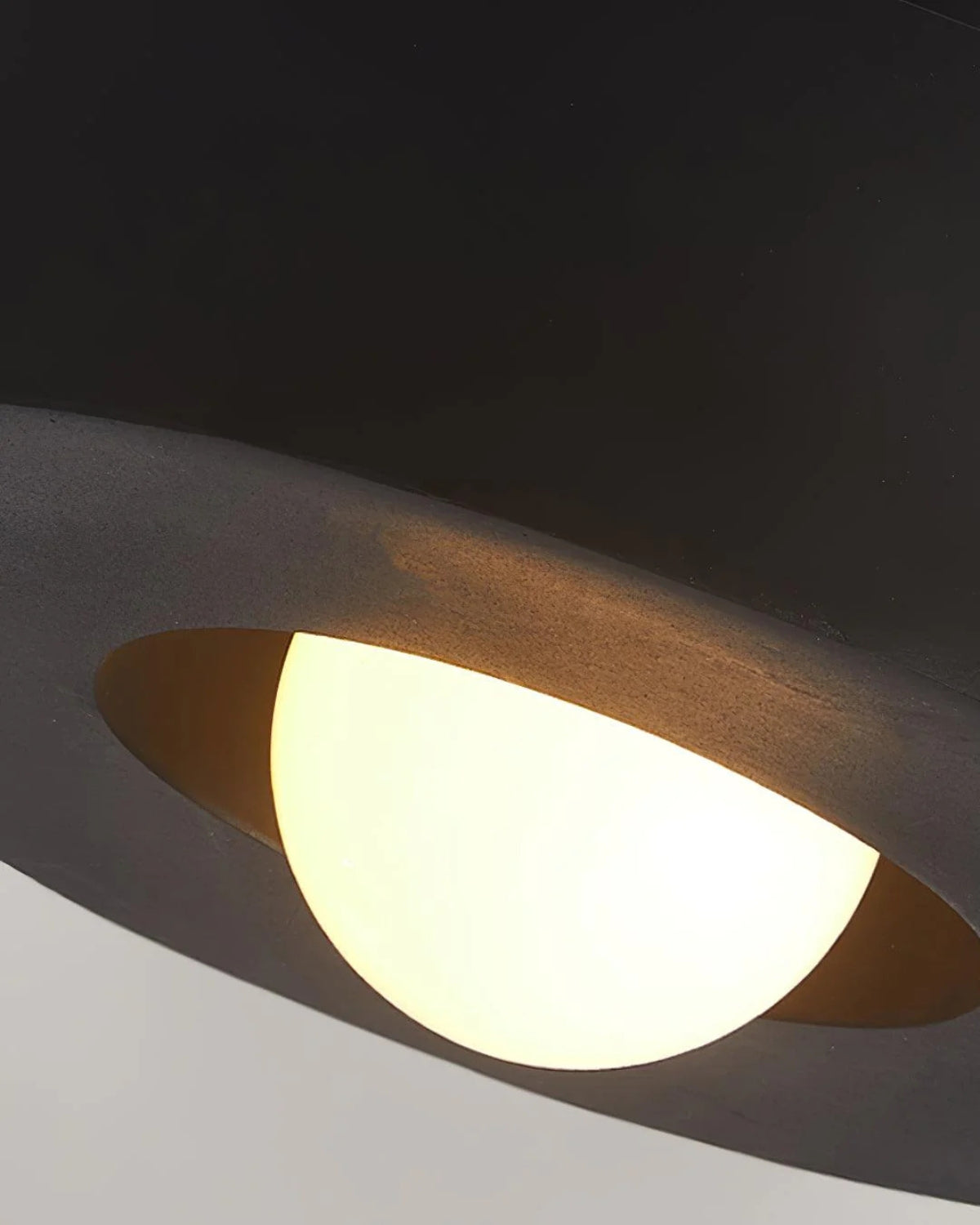 Moderne runde Deckenleuchte aus Resin mit integrierter LED – minimalistische Flush-Mount-Designlampe 30 cm | Restfield