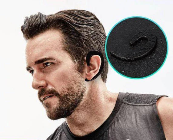 Wireless Bone Conduction Earbuds with Hook Design – Rechargeable & Waterproof | Sansoti