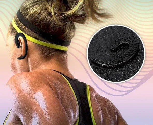 Wireless Bone Conduction Earbuds with Hook Design – Rechargeable & Waterproof | Sansoti