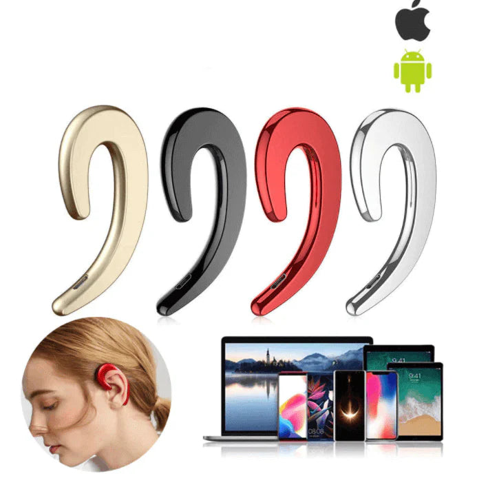 Wireless Bone Conduction Earbuds with Hook Design – Rechargeable & Waterproof | Sansoti