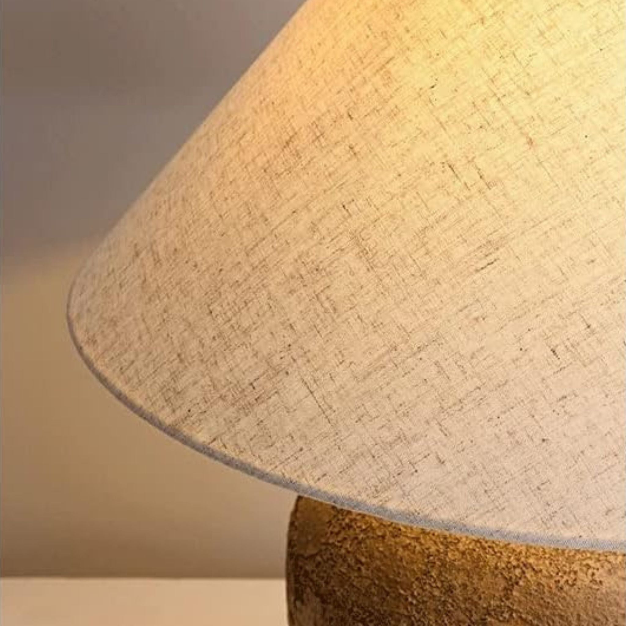 Tafellamp Keramiek Linnen Beige 48cm E27 Rustiek Design | Sansoti