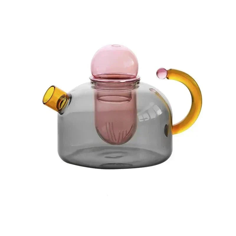 Restfield | Théière en verre borosilicate avec tasses – Service à thé design en verre résistant à la chaleur