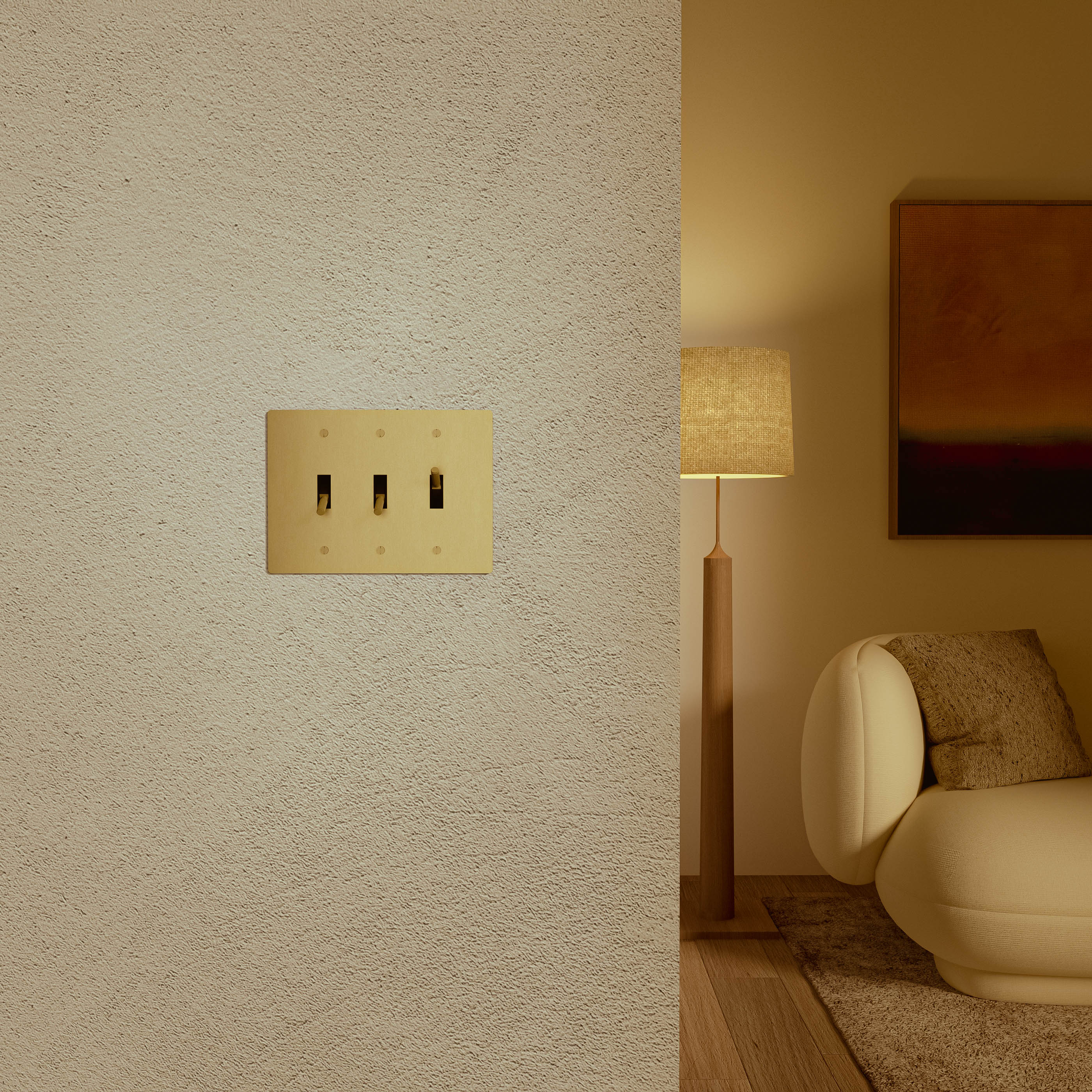 Luxuriöser Messing-Kippschalter mit minimalistischem Design und hochwertiger Oberfläche | Restfield
