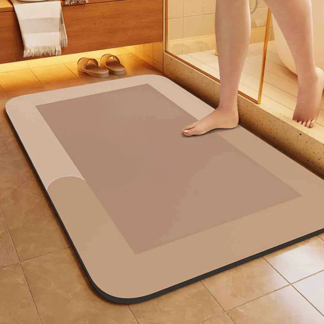 Tapis de bain à séchage rapide antidérapant en terre de diatomée 40-120 cm, salle de bains, douche et toilettes, confortable, sûr et absorbant | Sansoti