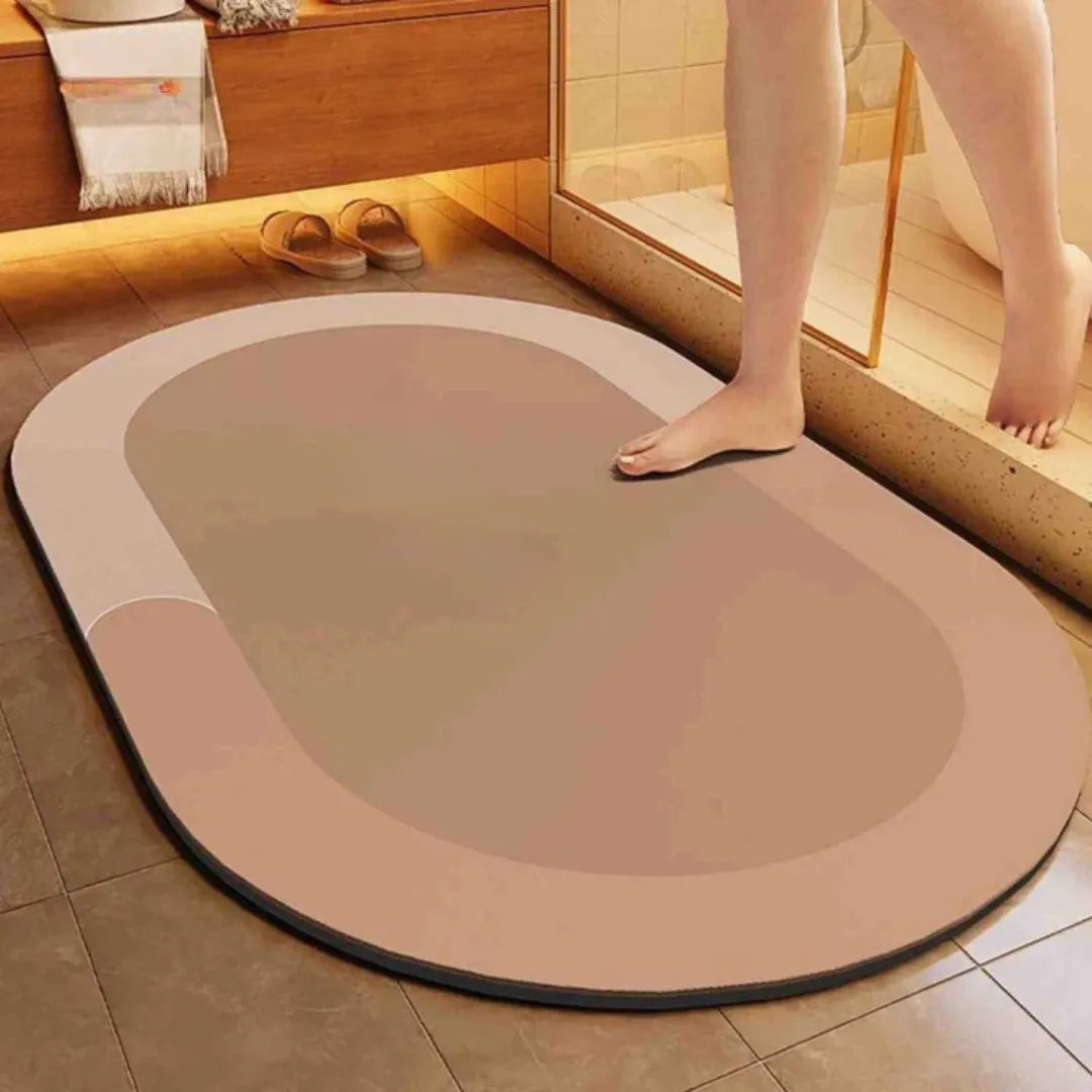 Tapis de bain à séchage rapide antidérapant en terre de diatomée 40-120 cm, salle de bains, douche et toilettes, confortable, sûr et absorbant | Sansoti
