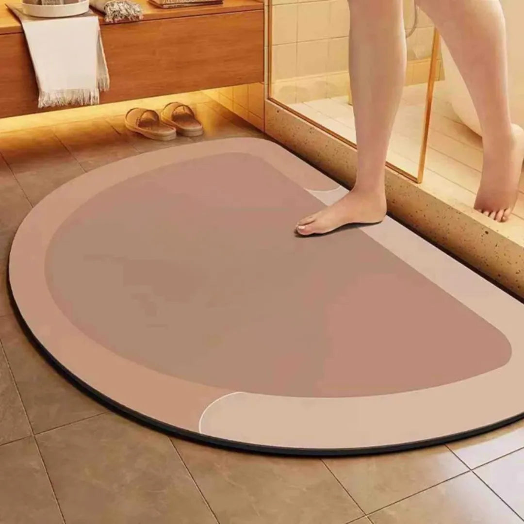 Tapis de bain à séchage rapide antidérapant en terre de diatomée 40-120 cm, salle de bains, douche et toilettes, confortable, sûr et absorbant | Sansoti