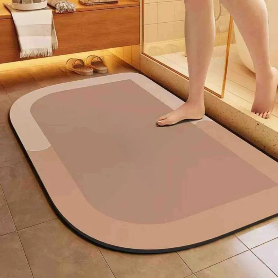 Tapis de bain à séchage rapide antidérapant en terre de diatomée 40-120 cm, salle de bains, douche et toilettes, confortable, sûr et absorbant | Sansoti