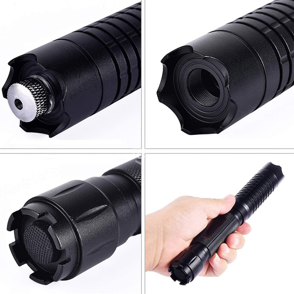 Krachtige Blauwe Laserpen 450nm met Verstelbare Focus en Thermische Ontstekingsfunctie | Tactisch Bereik 5000m+ | Aluminium Behuizing | Oplaadbaar met 2x 16340 Batterijen | Sansoti