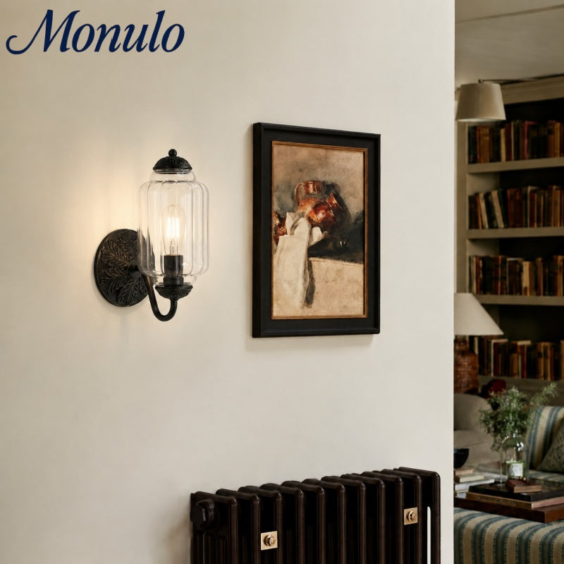 Melkglazen Wandlamp Eloise voor Hal en Slaapkamer | Vintage Wandverlichting met Melkwit Glas | Sansoti