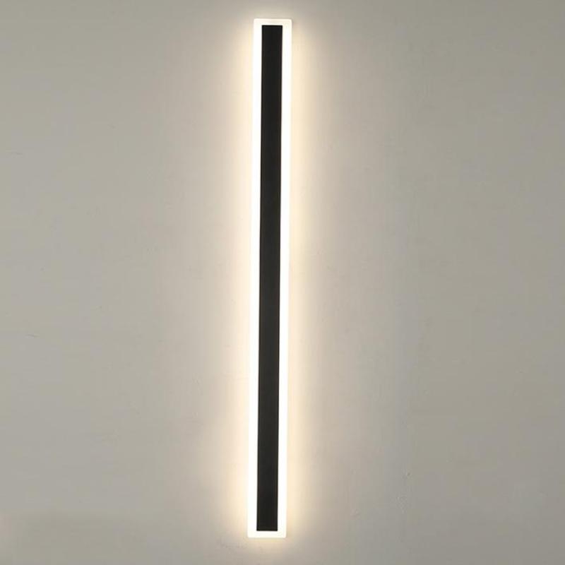 Außenwandleuchte LED Linear Schwarz Acryl IP65 Dimmbar Garten Fassade Modern | Restfield