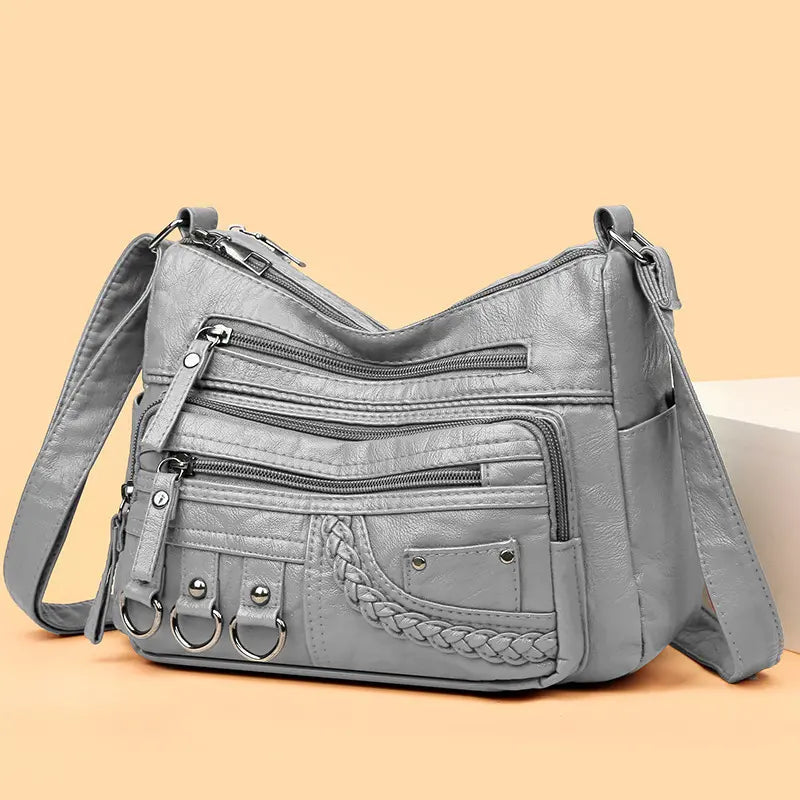 Vintage Handtas Vegan Leer Elegante Schoudertas Dames Retro Stijl Dagelijkse Tas Mode Accessoire Vrouwen | Sansoti