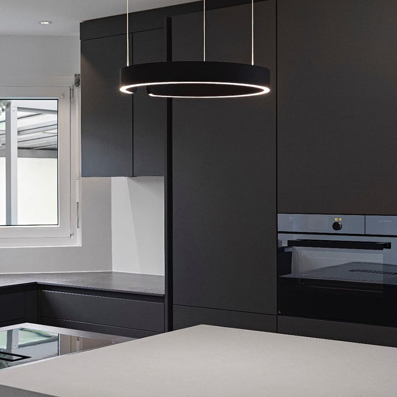 Runde LED-Hängeleuchte Verschiedene Größen Esstisch Wohnzimmer Design Ringlampe Modern | Restfield