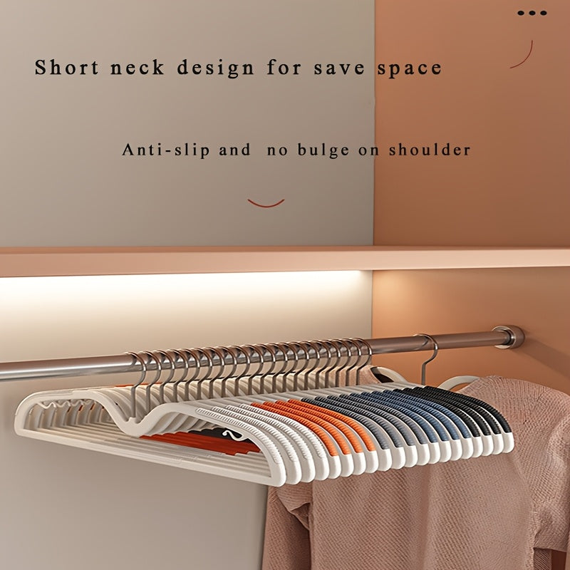 Ruimtebesparende Kledinghangers Antislip Draaibare Haak Compacte Garderobe Organisatie Korte Hals Hangertjes Set Slimdoorns voor Shirts Jurken Blouses Overhemden | Sansoti
