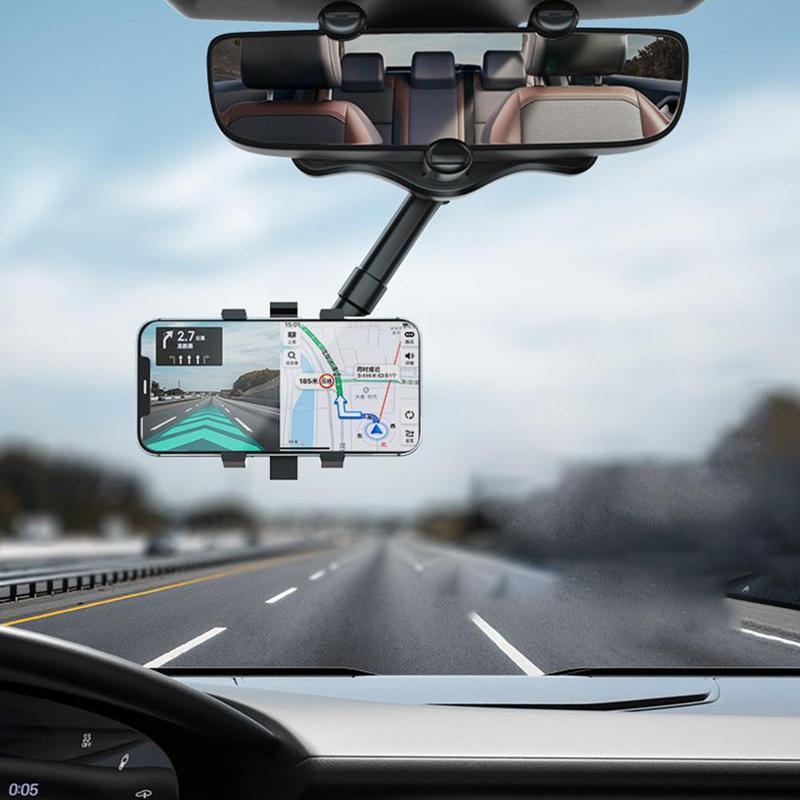 Universele Telefoonhouder voor Achteruitkijkspiegel - 360° Draaibaar - Handsfree Navigatie - Auto Accessoire | Sansoti