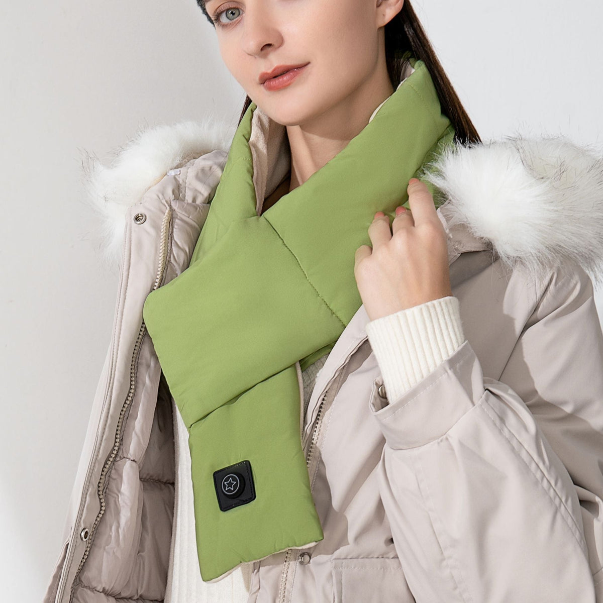 Heated Scarf with USB Connection, Neck Warmer, Adjustable Temperature, Soft Winter Neck Scarf for Women and Men | Sansoti