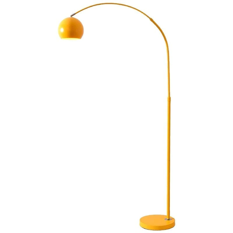 Bogen-Stehleuchte LED E27 Metall Retro Dimmbar Wohnzimmer Schlafzimmer Gelb Schwarz Weiß | Restfield